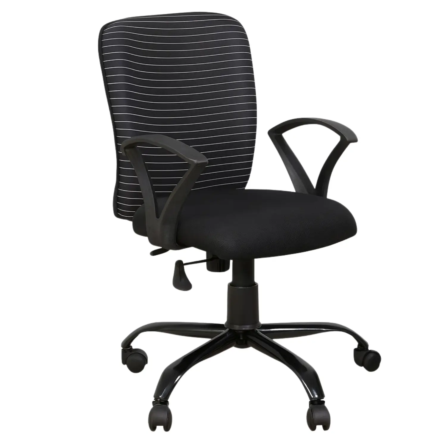 Mid Back Fabric Office Chair with Armrest | Ergonomic Computer Chair - Image 4
