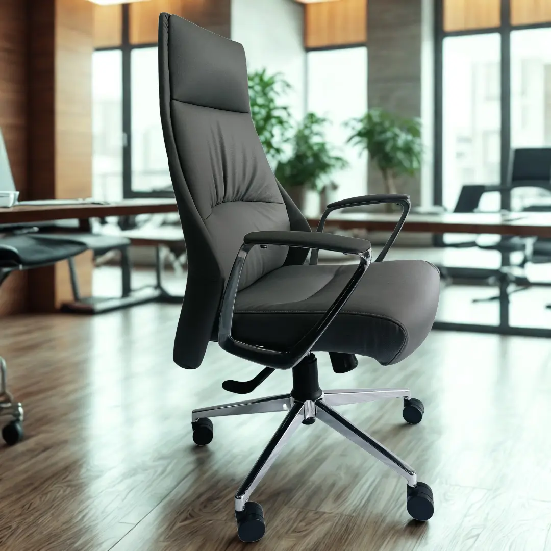 High Back Executive Office Chair in Leatherette Finish | Premium Boss Chair