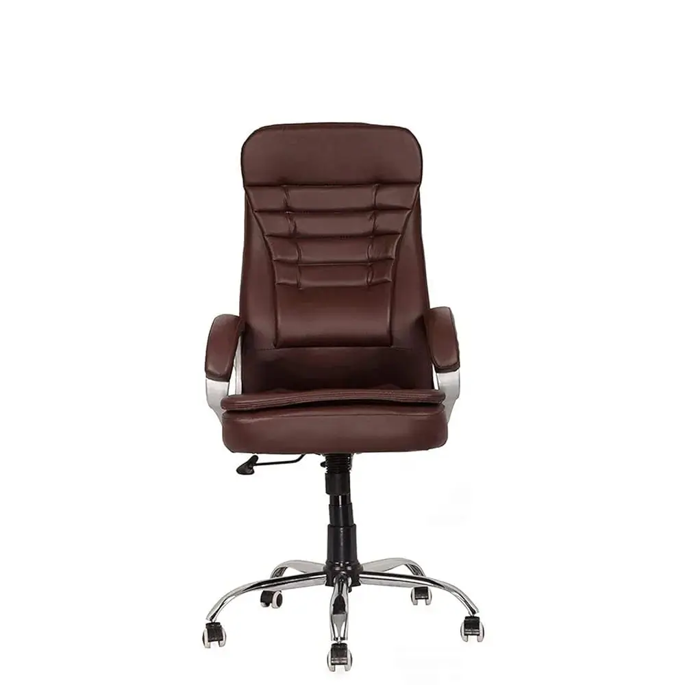 Brown High Back Executive Office Chair | Premium Boss Chair with Cushioned Seat - Image 4